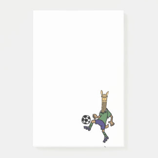 Post-it® Lama drôle jouant la bande dessinée du football