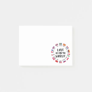 Post-it® L'amour autour des langues du monde