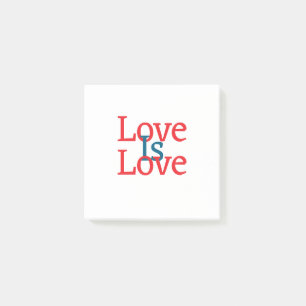 Post-it® L'amour est amour orgueil rouge bleu juin LGBTQ te