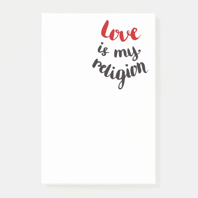 Post-it® L'amour est ma religion (Devant)