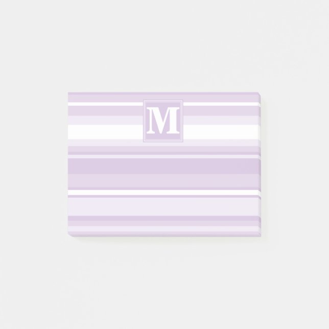 Post-it® Landes violettes de chardon monogramme (Devant)