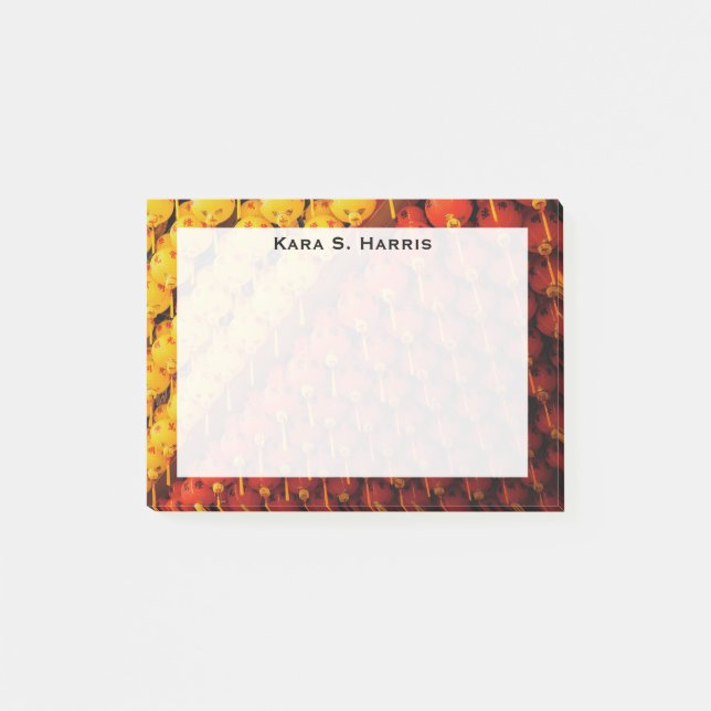 Post-it® Lanternes jaunes rouges Feng Shui Monogramme (Devant)