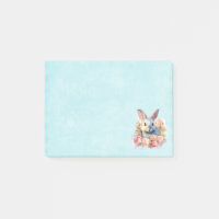 Lapin avec une guirlande de roses Mignon