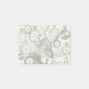 Post-it® Lapin Blanc Alice au Pays des Merveilles Horloges 
