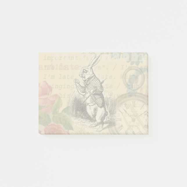 Post-it® Lapin Blanc Aventures d'Alice au Pays des Merveill (Devant)