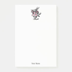 Post-it® Lapin Blanc Trompettiste Alice Av Wonderland Rose