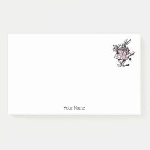 Post-it® Lapin Blanc Trompettiste Alice Av Wonderland Rose
