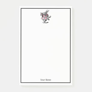 Post-it® Lapin Blanc Trompettiste Alice Av Wonderland Rose