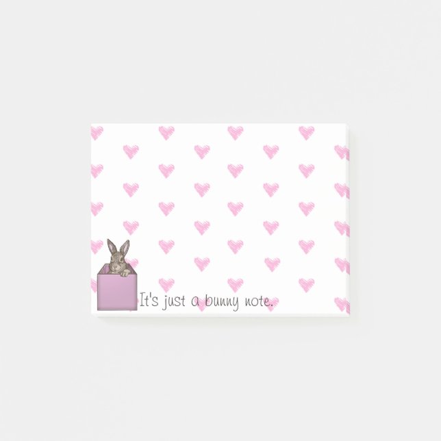 Post-it® lapin-dans-le-box rose (Devant)