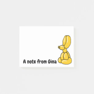 Post-it® Lapin de bunny jaune amusant