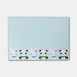 Post-it® Lapin et panda mignons superbes de Kawaii