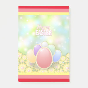 Post-it® Lapin floral de vacances de Pâques joyeuses