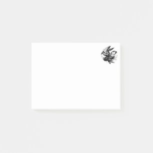 Post-it® Lapin Guerrier à l'Encre Noire Samouraï