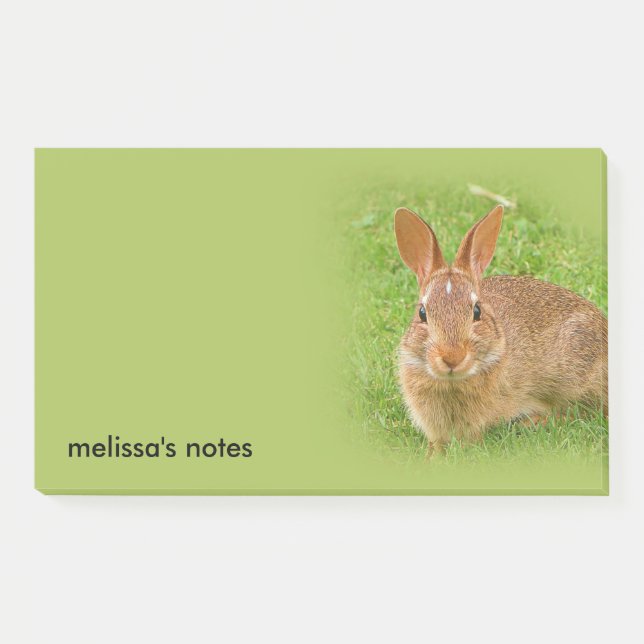 Post-it® Lapin mignon lapin sur le Golf Vert (Devant)
