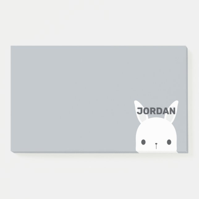 Post-it® Lapin Mignon Personnalisé avec un Nom (Devant)