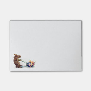 Post-it® Lapin vintage tirant l'oeuf pourpre
