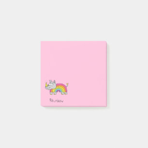 Post-it® L'arc-en-ciel de rhinocéros de Rhinbow note le