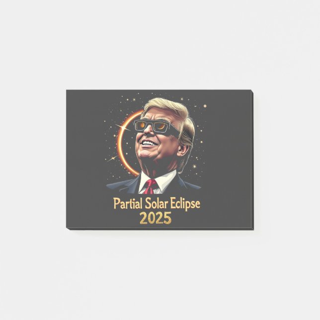 Post-it® L'astronomie partielle Eclipse solaire 2025 Trump (Devant)