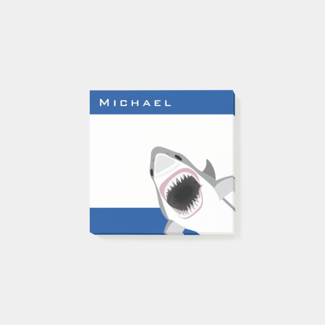 Post-it® L'attaque de requin ajoutent votre nom drôle (Devant)