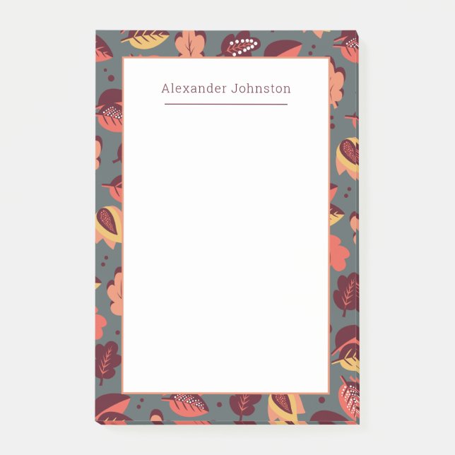 Post-it® L'automne Art déco Feuille de Thanksgiving (Devant)