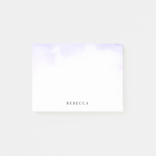 Post-it® Lavage pourpre sensible d'aquarelle personnalisé (Devant)