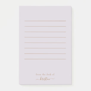 Post-it® Lavande du bureau de Lined Grande