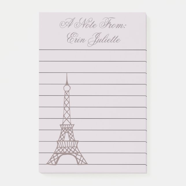 Post-it® Lavande personnalisée Tour Eiffel Post It Notes (Devant)
