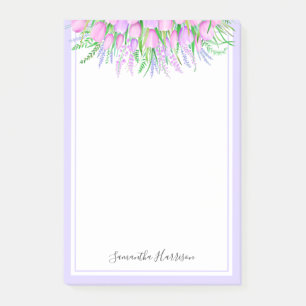 Post-it® Lavande Tulipes Bouquet Vibes de printemps Florale