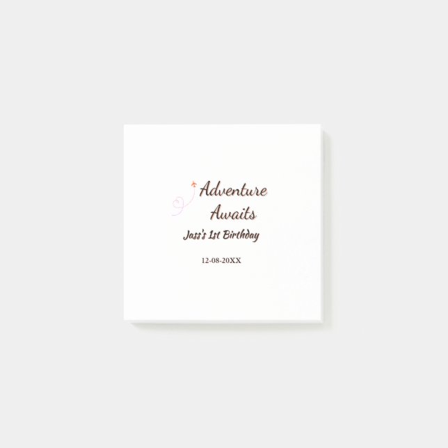 Post-it® L'aventure attend le planificateur de date de nom  (Devant)
