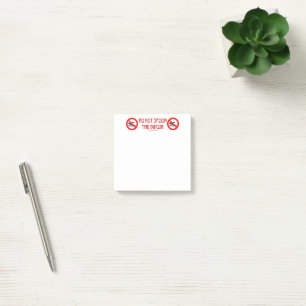 Post-it® L'avertissement rouge de SlipperyJoe's Ne Pas Cuil