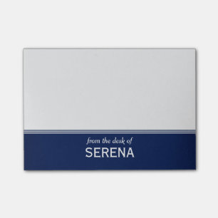 Post-it® Le bleu marine moderne a personnalisé 4" x 3"