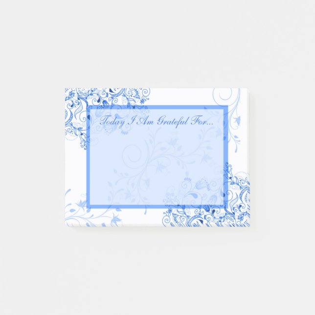 Post-it® Le bleu tourbillonne gratitude curative (Devant)
