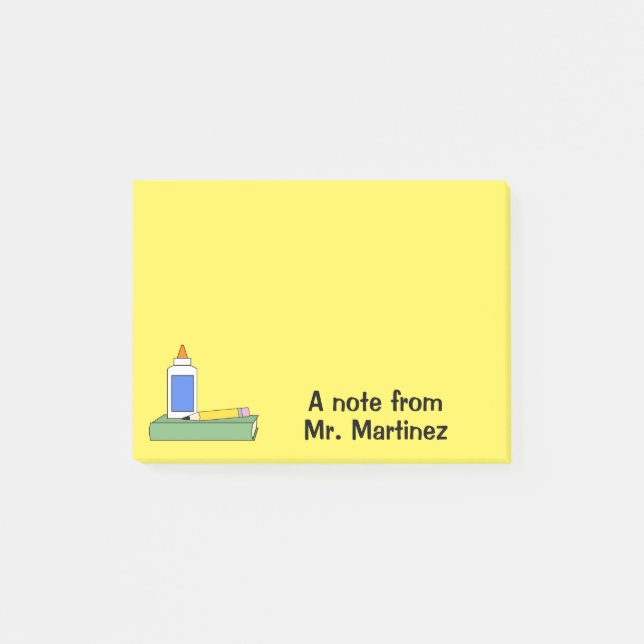 Post-it® Le cadeau de professeur a personnalisé une note de (Devant)