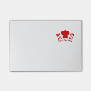 Post-it® Le casquette, le couteau et la fourchette du chef