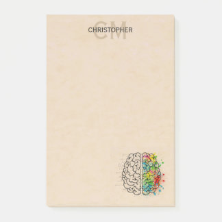 Post-it® Le Cerveau Humain Gauche Et Droite Personnalise Le