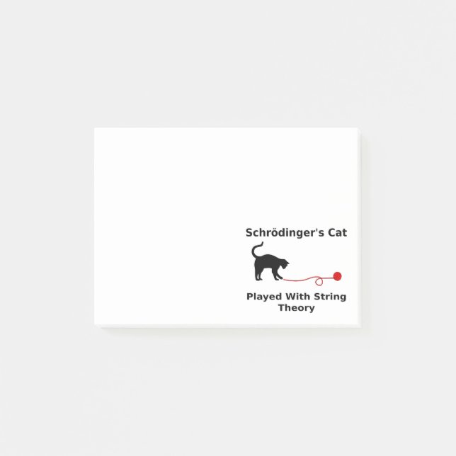 Post-it® Le chat de Schrödinger joué avec la théorie de (Devant)