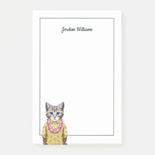 Post-it® Le chat hawaïen de Kitty   ajoutent votre nom