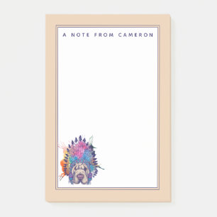 Post-it® Le chef indien indigène de Sharpei ajoutent