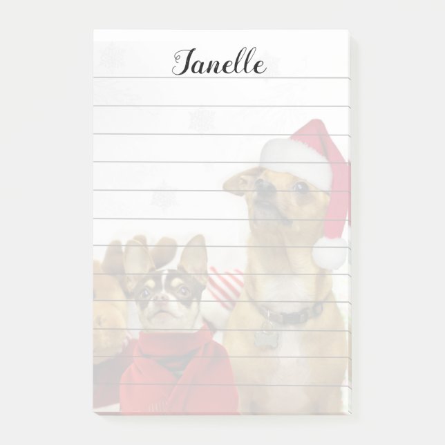 Post-it® Le chiwawa de Noël poursuit la protection de notes (Devant)