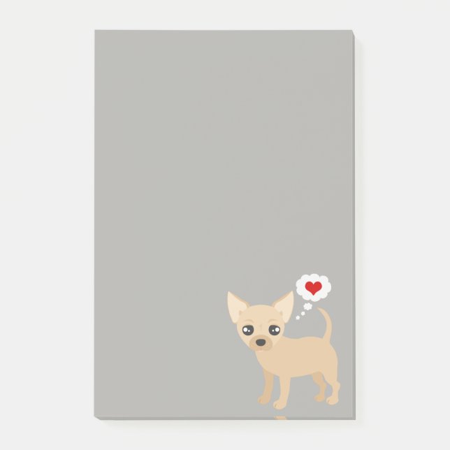 Post-it® Le chiwawa vous aime coeur rouge (Devant)