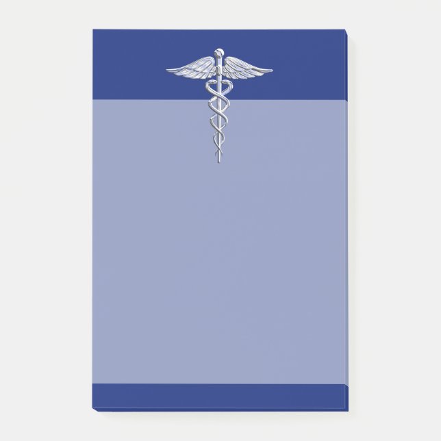 Post-it® Le chrome aiment le symbole Médicale de caducée (Devant)