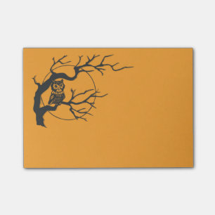 Post-it® Le Citrouille Éffrayant de Owl Halloween publie so