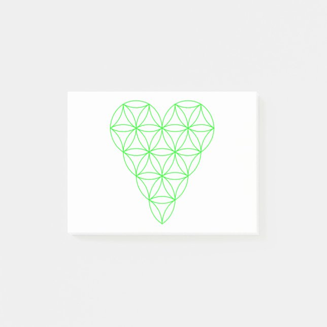 Post-it® Le Coeur De Vie - Vert/Câble.01. (Devant)