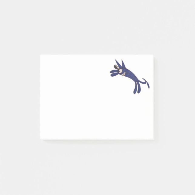 Post-it® Le Courrier-it® bleu de chien de JMCdesign note 4 (Devant)