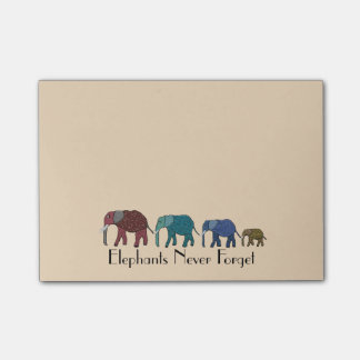 Post-it® Le Courrier-it® d'éléphants africains note 4 x 3