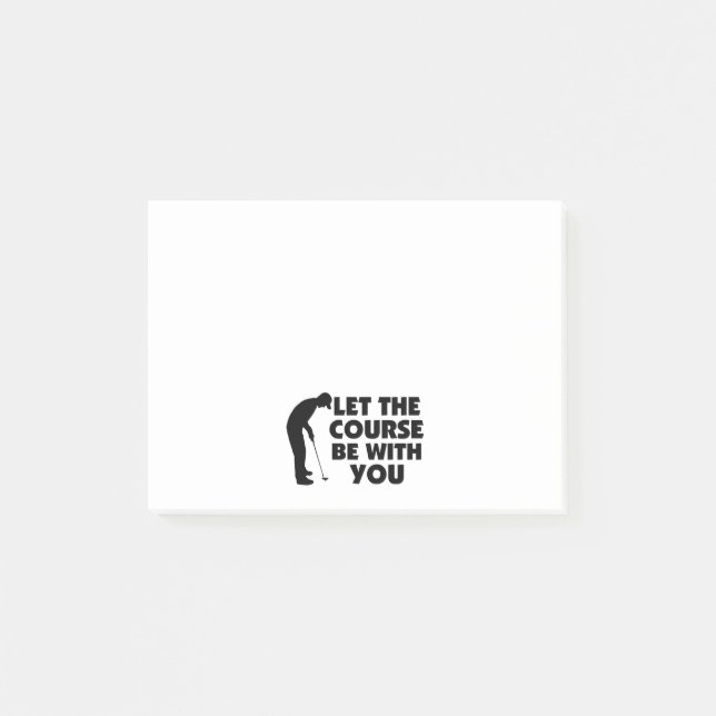 Post-it® Le cours soit avec vous jouant au golf (Devant)