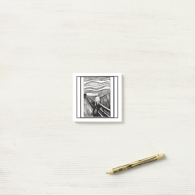 Post-it® le cri d'Edvard Munch (Sur un bureau)