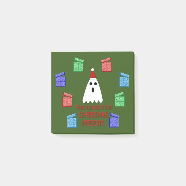 Post-it® Le fantôme de Noël présente drôle (Devant)