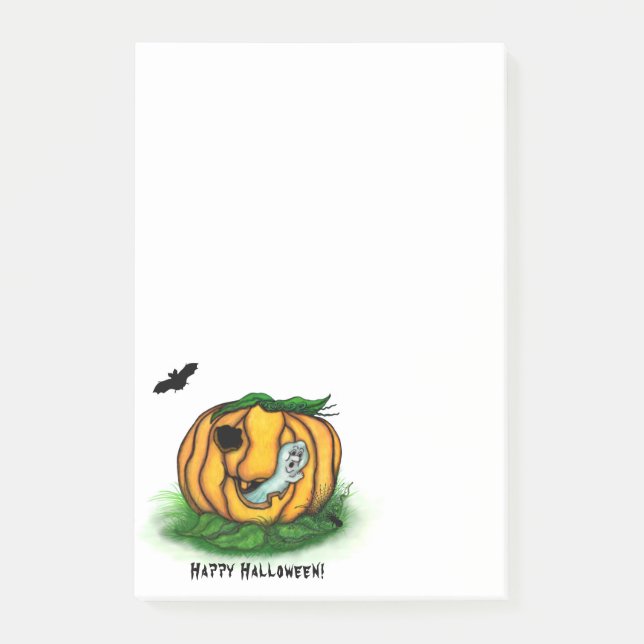 Post-it® Le fantôme d'Halloween, chauve-souris, fantôme et  (Devant)