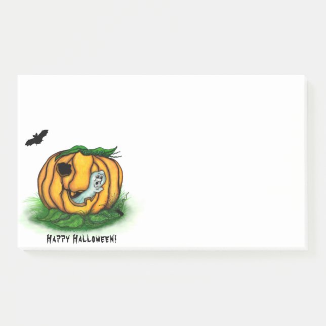 Post-it® Le fantôme d'Halloween, chauve-souris, fantôme et  (Devant)